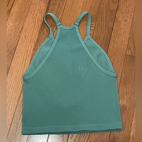 NEW Free People Happiness Runs Crop Tank Deep Balsam Green M/L $30 - Picture 6 of 6